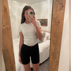 Lululemon workout biker shorts black size 6!